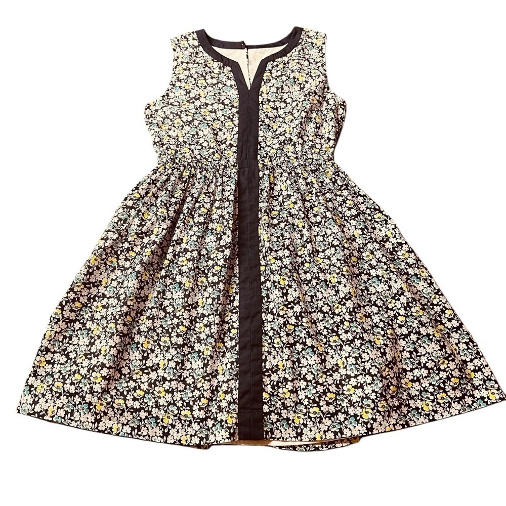 CREWCUTS Girls Dress with Navy, Green & Yellow Florals Size 12